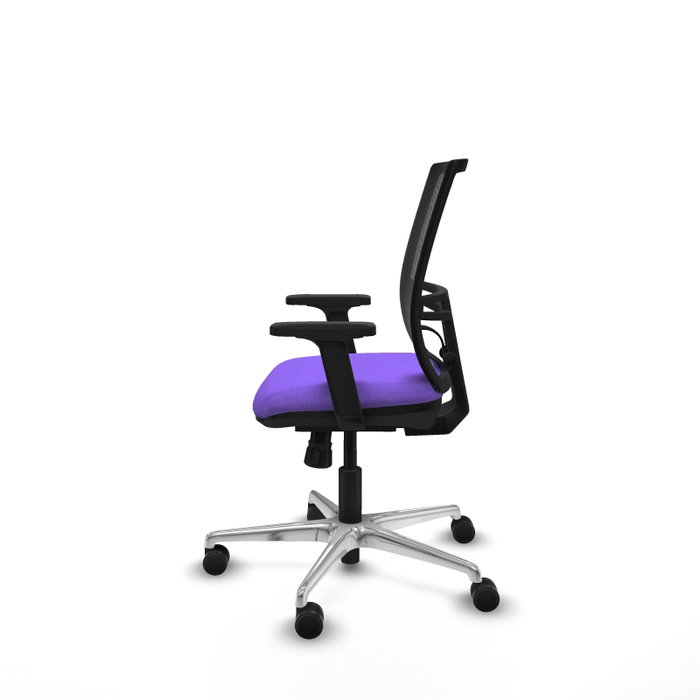 PIQUERAS Y CRESPO Silla de oficina Yunquera Lila con respaldo de malla Negro