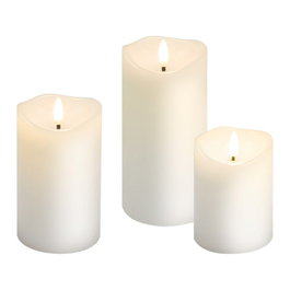 Goobay Velas LED de cera real, blanco