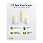 Goobay Velas LED de cera real, blanco