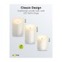 Goobay Velas LED de cera real, blanco