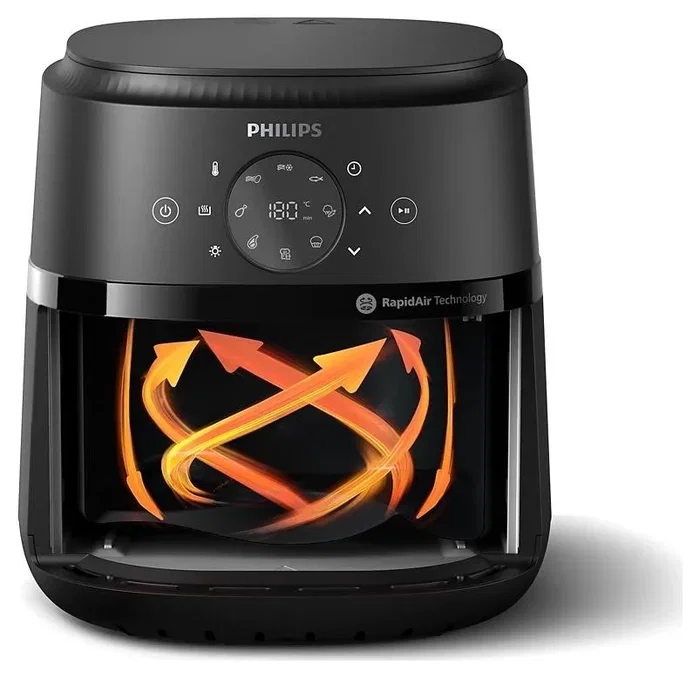 Philips Airfryer NA221/00 de 4,2L, 1500W, negro y plata Philips Airfryer NA221/00 de 4,2L, 1500W, negro y plata