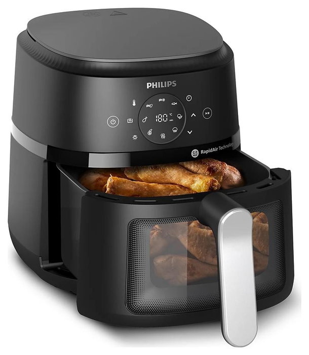Philips Airfryer NA221/00 de 4,2L, 1500W, negro y plata Philips Airfryer NA221/00 de 4,2L, 1500W, negro y plata