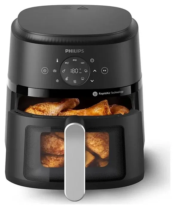 Philips Airfryer NA221/00 de 4,2L, 1500W, negro y plata Philips Airfryer NA221/00 de 4,2L, 1500W, negro y plata
