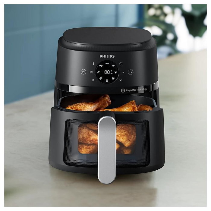 Philips Airfryer NA221/00 de 4,2L, 1500W, negro y plata Philips Airfryer NA221/00 de 4,2L, 1500W, negro y plata