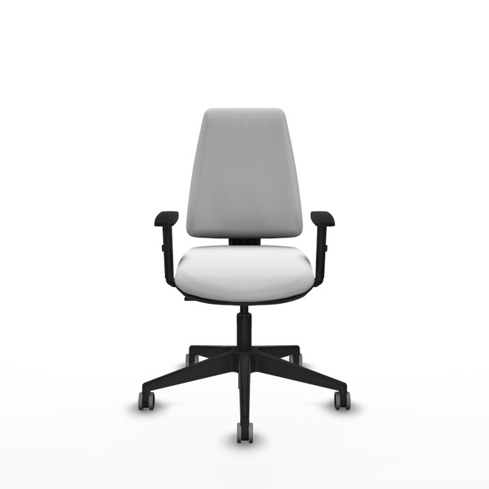 PIQUERAS Y CRESPO Silla de oficina Elche blanca con brazos 1D