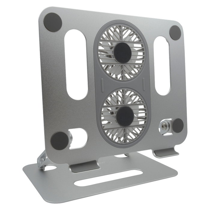 Realpower FanStand 1 - Soporte para Portátil con 2 Ventiladores RGB y Ajuste de Altura 50-300 mm, Compatible Pantallas de 10 a 17 Pulgadas Realpower FanStand 1 - Soporte para Portátil con 2 Ventiladores RGB y Ajuste de Altura 50-300 mm, Compatible Pantallas de 10 a 17 Pulgadas