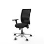 PIQUERAS Y CRESPO Silla de oficina Zulema con mecanismo Sincro/Traslack y Brazos 3D, Negro