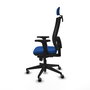 PIQUERAS Y CRESPO Silla de oficina Horna con mecanismo Sincro Azul y Negro