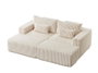 DKD Home Decor Sofá Modular en Pana Crema