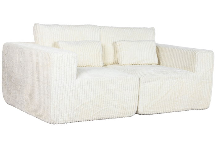 DKD Home Decor Sofá Modular en Pana Crema