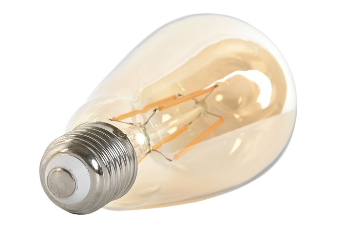 DKD Home Decor Bombilla LED Cristal Ahumada 650 Lúmenes E27