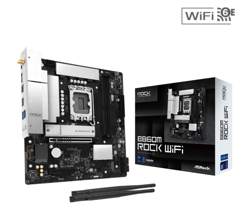 ASRock B860M Rock WiFi micro ATX DDR5 LGA 1851 ASRock B860M Rock WiFi micro ATX DDR5 LGA 1851