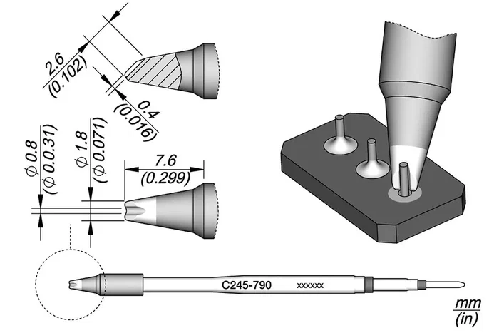 JBC TOOLS Pico Especial 0,8mm