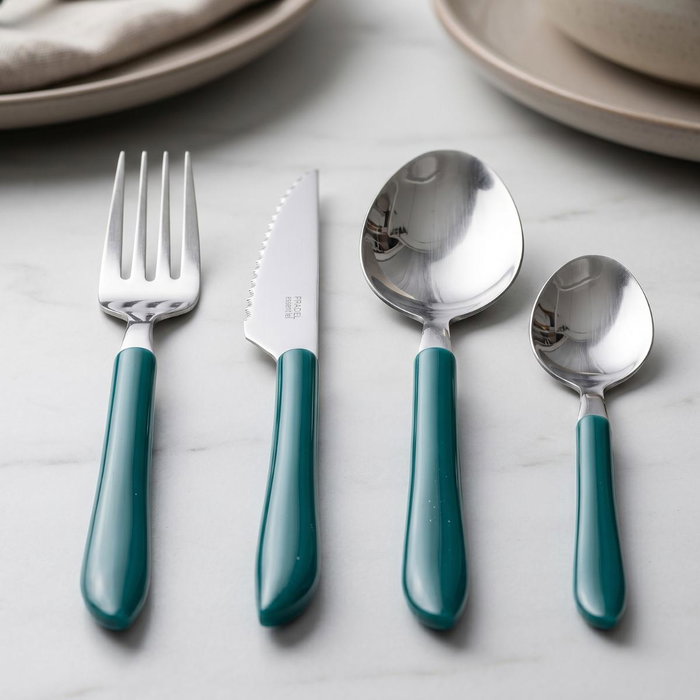 Pradel Set de 24 Cubiertos Vibrato Verde