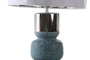 DKD Home Decor Lámpara de sobremesa de cerámica y poliéster Verde menta y Blanco