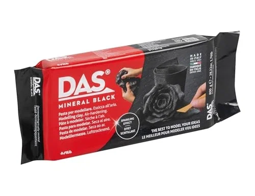 Das Pasta de modelar DAS MINERAL BLACK color negro 800 g
