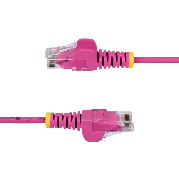 Startech Cable de Red U/UTP Cat6 Delgado Slim Ethernet RJ45 7m Rosa N6PAT7MPKS - 36% Más Fino, Gigabit, PoE++ 100W, 28AWG, LSZH, ANSI/TIA-568-C.2, IEEE 802.3bt