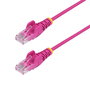 Startech Cable de Red U/UTP Cat6 Delgado Slim Ethernet RJ45 7m Rosa N6PAT7MPKS - 36% Más Fino, Gigabit, PoE++ 100W, 28AWG, LSZH, ANSI/TIA-568-C.2, IEEE 802.3bt