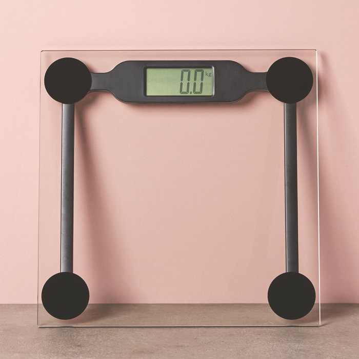 Day Báscula de Baño Transparente Cristal 150 Kg 28x28 cm