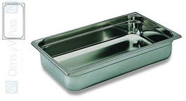 RIEBER Cubeta Gastronorm Perforada GN 1/1-055 para Almacenaje y Transporte - Capacidad 5.6 L - Acero Inoxidable