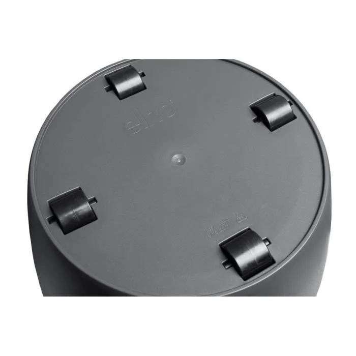 Elho Maceta redonda Bruselas Wheels 40 Negro Ø 39 x H 37 cm ELH8711904072858 Interior 100% Reciclado