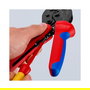 Knipex 97 52 42 PreciForce Crimpzange para terminales MC4/EVO2, herramienta de prensado, cable 10-12 AWG (4-6 mm), color azul y rojo