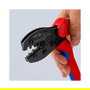 Knipex 97 52 42 PreciForce Crimpzange para terminales MC4/EVO2, herramienta de prensado, cable 10-12 AWG (4-6 mm), color azul y rojo