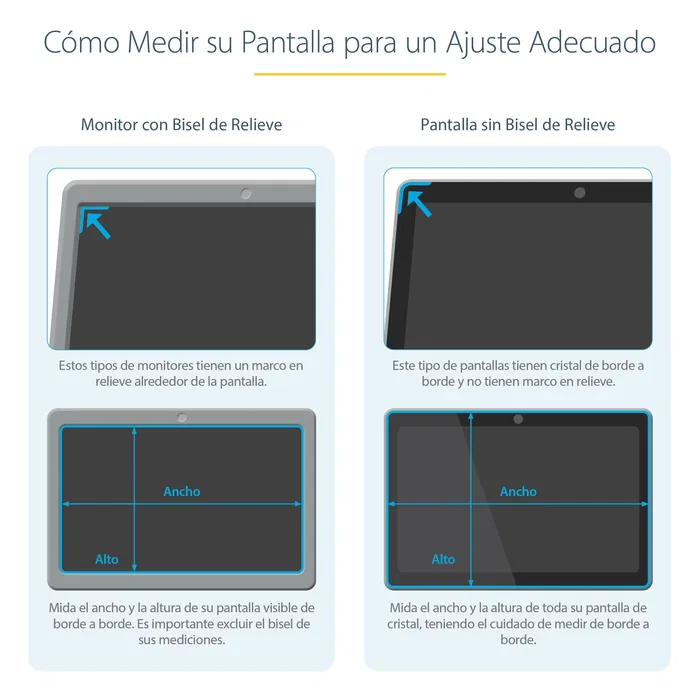 StarTech.com Filtro de Privacidad 133L-PRIVACY-SCREEN para Portátil 13.3" 16:9 - Protector Antiespías, Reversible Mate/Brillo, Reductor Luz Azul 51%, Compatible Pantallas Sin Marco