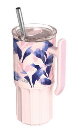 QUOKKA Taza Termo UMI Blue Feather 720 ml - Acero Inoxidable con Base de Silicona, para Viajes y Oficina
