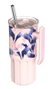 QUOKKA Taza Termo UMI Blue Feather 720 ml - Acero Inoxidable con Base de Silicona, para Viajes y Oficina