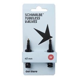 Schwalbe Juego de válvulas Tubeless 40mm Aluminio Negro