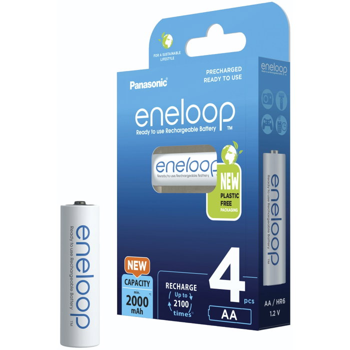 Panasonic Eneloop Mignon AA 2000mAh Ni-MH (Pack de 4) BK-3MCDE/4BE Panasonic Eneloop Mignon AA 2000mAh Ni-MH (Pack de 4) BK-3MCDE/4BE