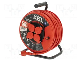KEL Prolongador de alimentación H05RR-F 3G2,5mm2 50m Rojo