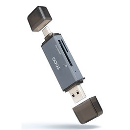 TOOQ Lector de Tarjetas TQR-3001G USB 3.0 USB-C y USB-A Gris