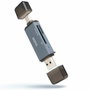 TOOQ Lector de Tarjetas TQR-3001G USB 3.0 USB-C y USB-A Gris