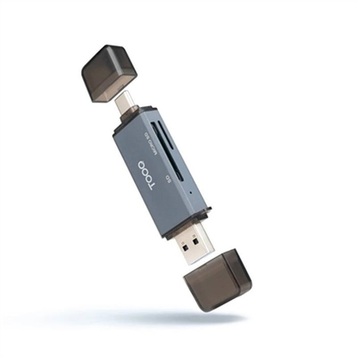TOOQ Lector de Tarjetas TQR-3001G USB 3.0 USB-C y USB-A Gris