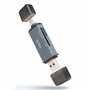 TOOQ Lector de Tarjetas TQR-3001G USB 3.0 USB-C y USB-A Gris