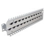 DeLOCK 67070 Panel de gestión de cables de 19 pulgadas, Metal, Gris