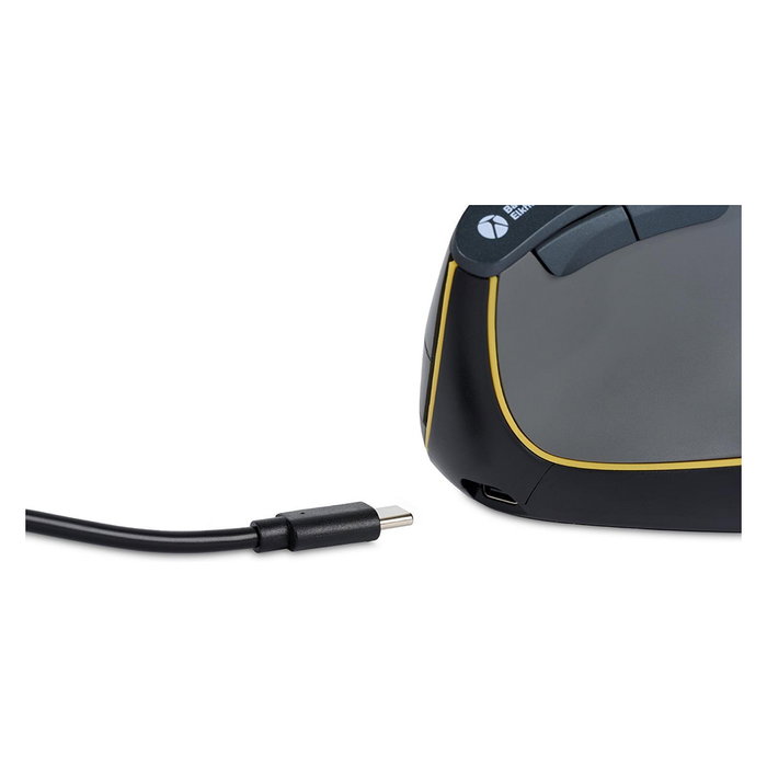 BakkerElkhuizen FastForward BNEFF3MVM Ratón Óptico Vertical Ergonómico Inalámbrico (Bluetooth 5.1 + RF 2.4G + USB-C) 500 DPI 8 Botones Gris