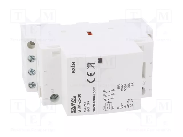 ZAMEL STM-25-30 Contactor 3-polar de instalación 25A 230VAC