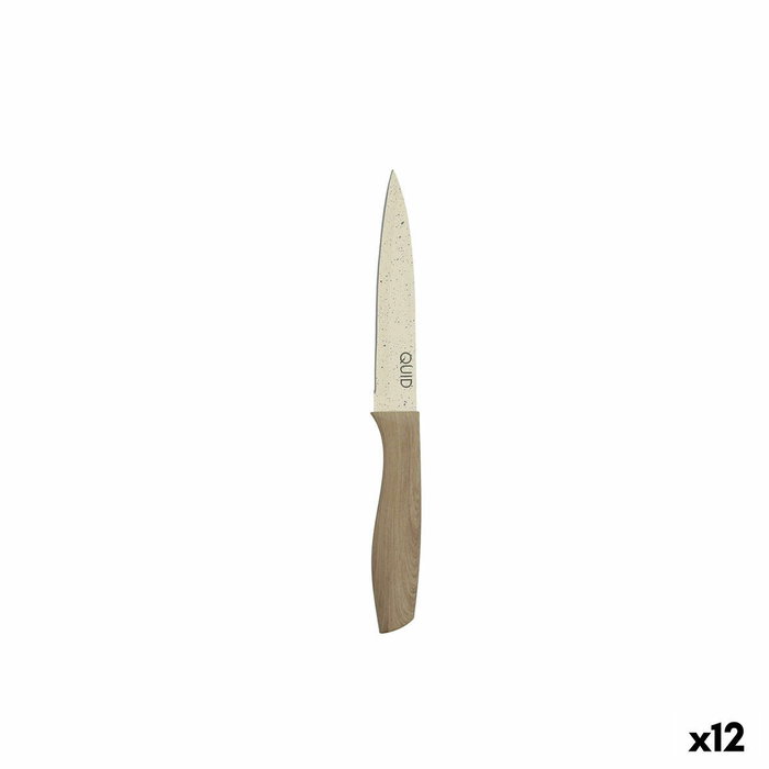 Quid Cuchillo Multiusos Cocco 12,5 cm (12 Unidades) de Color Madera