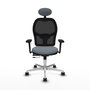 PIQUERAS Y CRESPO Silla de oficina Jorquera con mecanismo Sincro/Traslack, Gris y Negro