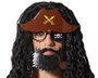 Gafas Piratas con Pipa Divertidas con Parche, Barba y Sombrero