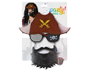 Gafas Piratas con Pipa Divertidas con Parche, Barba y Sombrero