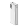 Leotec LEPOW20W22W Power Bank Batería Externa 20000 mAh Carga Rápida 22.5W PD 20W, 3 Puertos (USB-C + 2 USB-A) con Pantalla LCD, Tecnología PD 3.0 y QC 3.0, Blanco