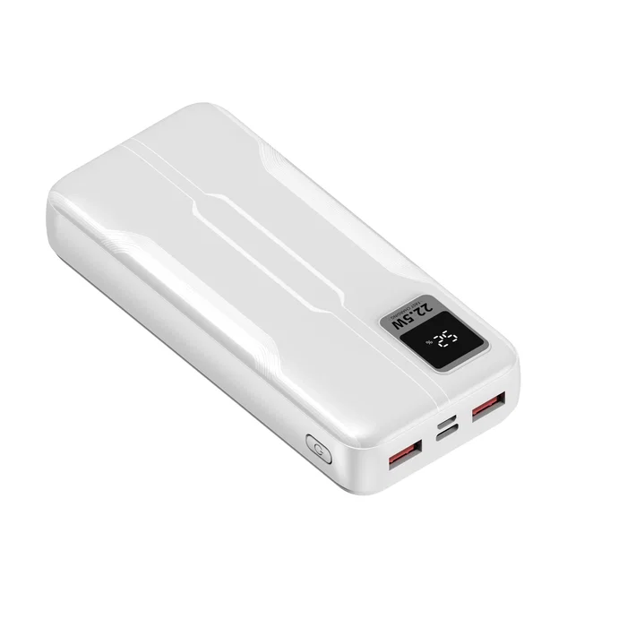 Leotec LEPOW20W22W Power Bank Batería Externa 20000 mAh Carga Rápida 22.5W PD 20W, 3 Puertos (USB-C + 2 USB-A) con Pantalla LCD, Tecnología PD 3.0 y QC 3.0, Blanco Leotec LEPOW20W22W Power Bank Batería Externa 20000 mAh Carga Rápida 22.5W PD 20W, 3 Puertos (USB-C + 2 USB-A) con Pantalla LCD, Tecnología PD 3.0 y QC 3.0, Blanco