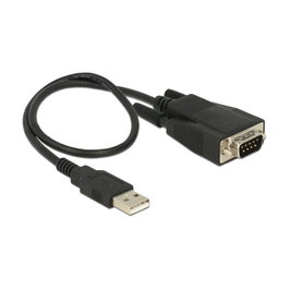 DeLOCK Adaptador USB 2.0 tipo A a RS-232 DB9 con protección ESD