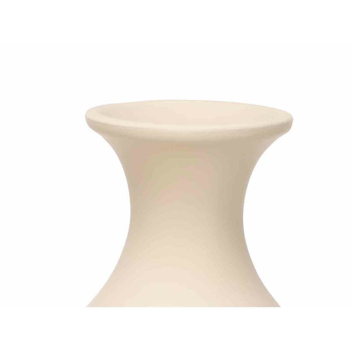 Giftdecor Jarrón de Cerámica Cuello Estrecho 48 cm Beige Giftdecor Jarrón de Cerámica Cuello Estrecho 48 cm Beige