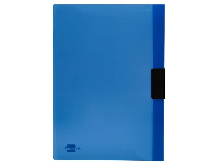 Liderpapel Carpeta dossier con pinza lateral azul translúcido DIN A4 Liderpapel Carpeta dossier con pinza lateral azul translúcido DIN A4