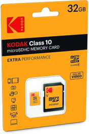 Kodak Tarjeta microSDHC 32GB con Adaptador